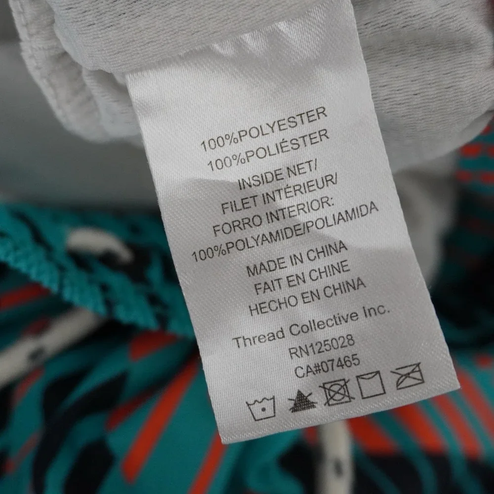 Psycho Bunny‎ Mens Swim Trunks Miami Teal Small All Over Print